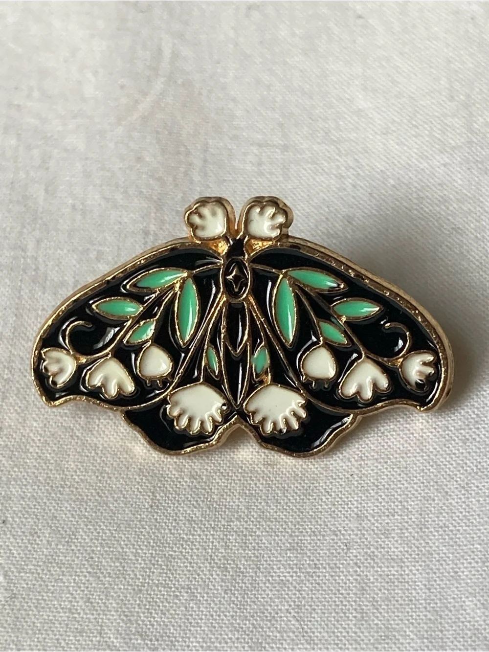 Enamel Moth Brooch